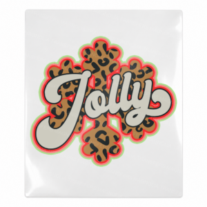 Jolly Retro Floral Christmas UV transfer for hard-surface products