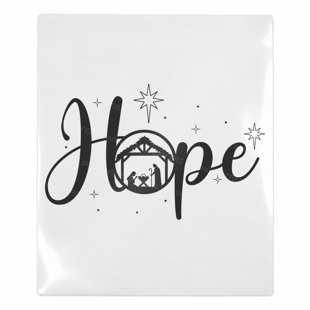 Hope Nativity Christmas UV transfer for hard-surface products
