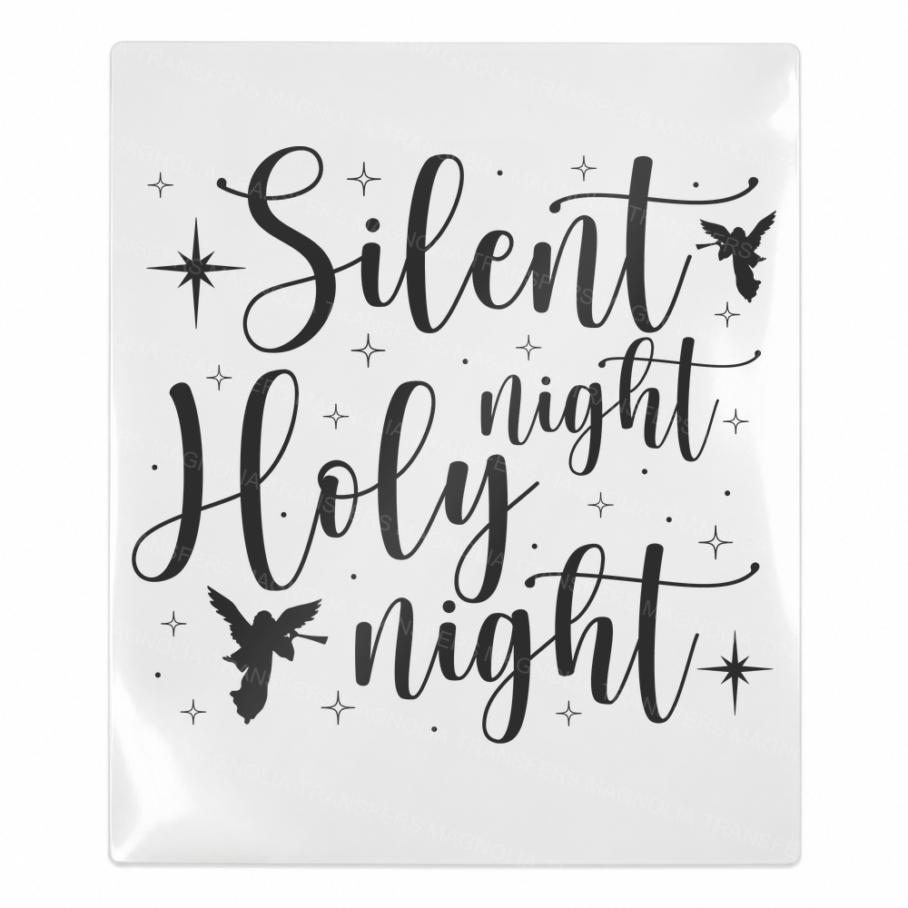Silent Night Holy Night Christmas UV transfer for hard-surface products