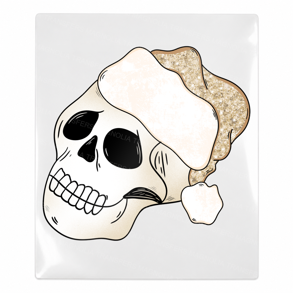Santa Skull Christmas UV transfer for hard-surface products