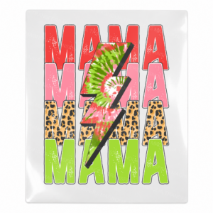 Mama Candy Cane Lightning Bolt Christmas UV transfer for hard-surface products