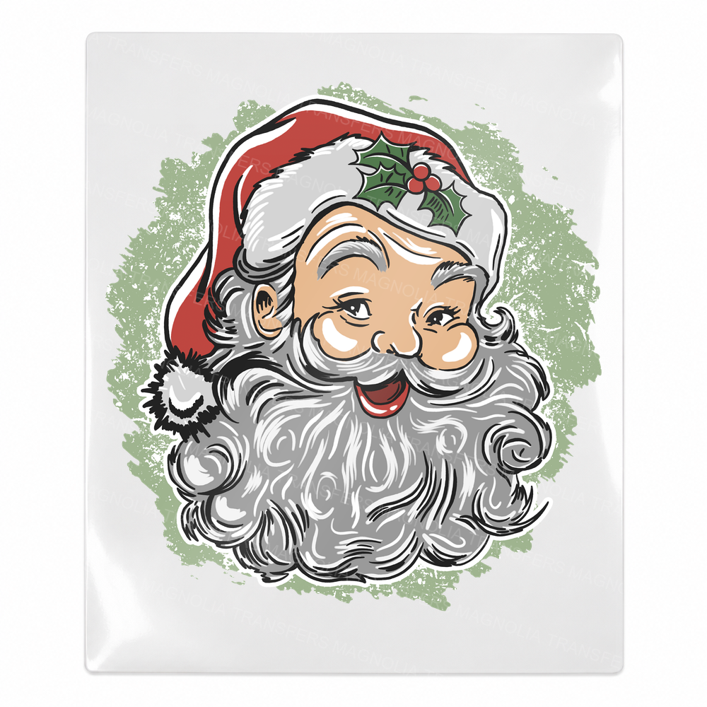 Classic Santa Face Christmas UV transfer for hard-surface products