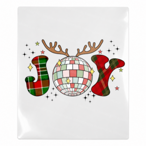Joy Disco Reindeer Christmas UV transfer for hard-surface products