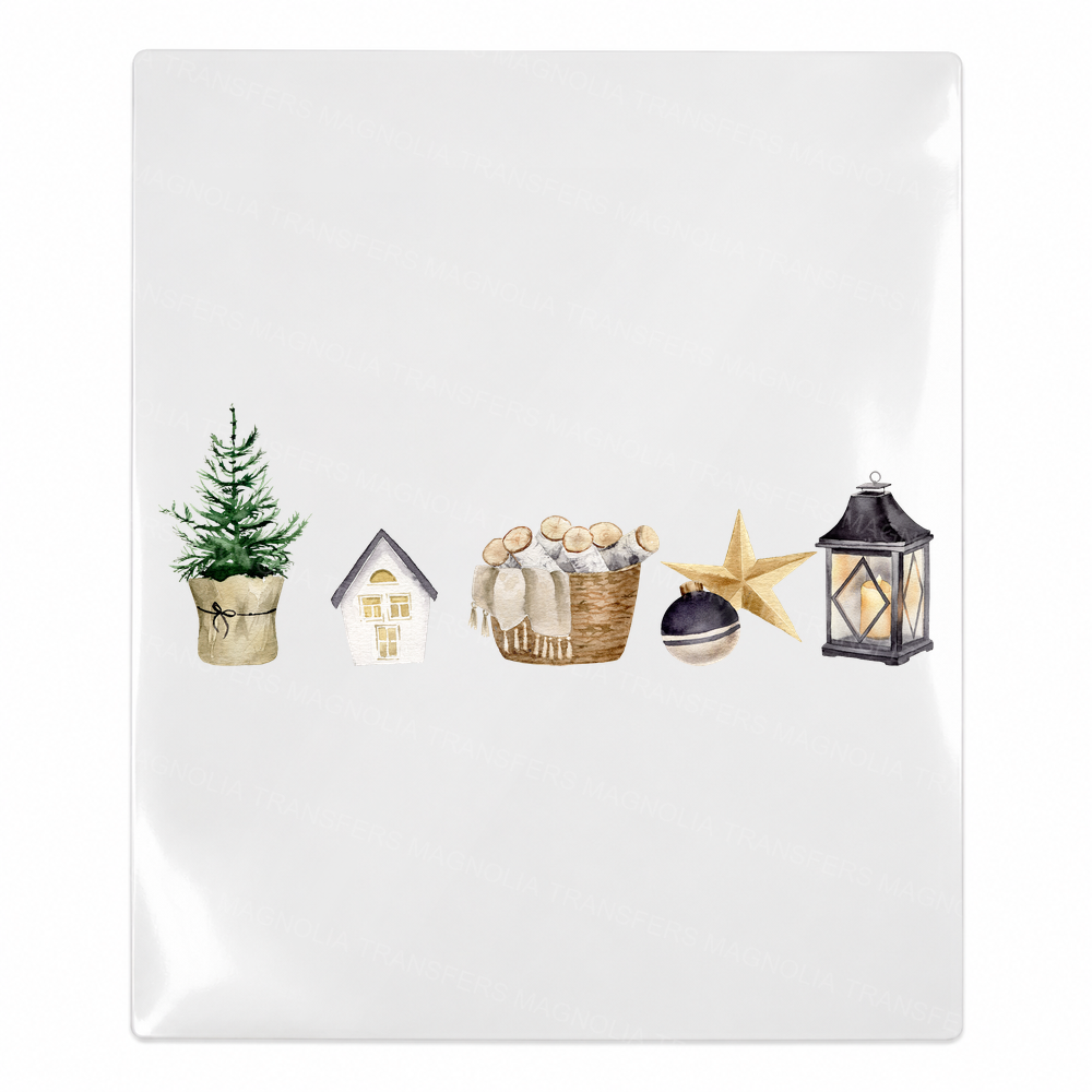 Neutral Nativity Shelf Christmas UV transfer for hard-surface products
