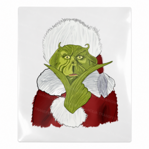 Classic Grinch Portrait Christmas UV transfer for hard-surface products