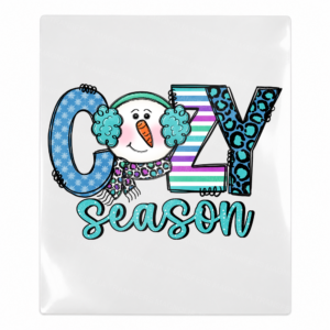 Cozy Season Snowman Christmas UV transfer for hard-surface products