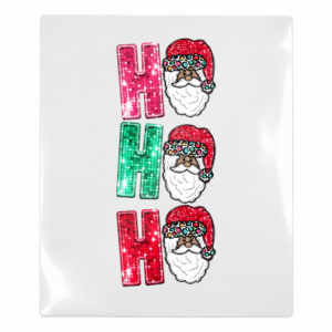 Ho Ho Ho Santa Trio Christmas UV transfer for hard-surface products