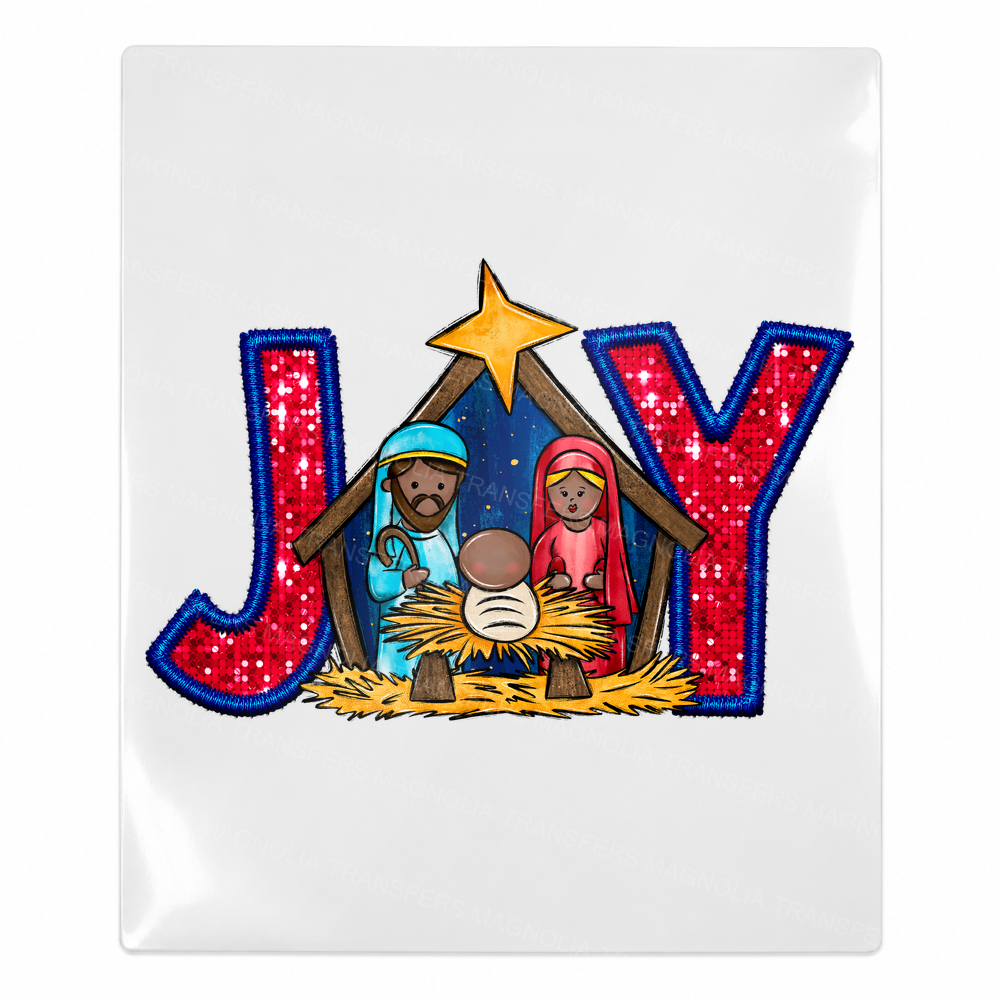 Joy Nativity Star Christmas UV transfer for hard-surface products
