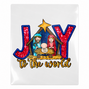 Joy To The World Nativity Christmas UV transfer for hard-surface products