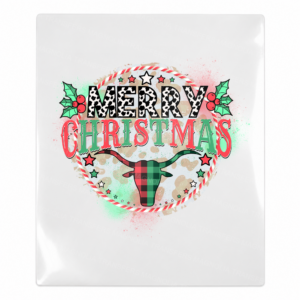 Merry Christmas Plaid Tree Christmas UV transfer for hard-surface products