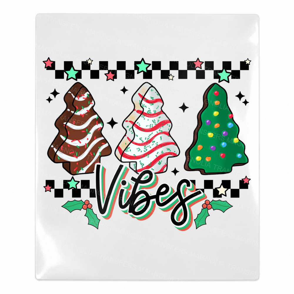 Christmas Tree Vibes Christmas UV transfer for hard-surface products