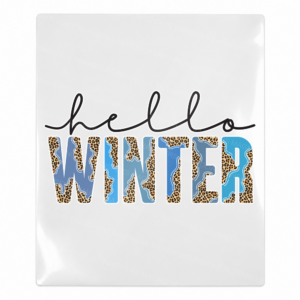 Hello Winter Blue Christmas UV transfer for hard-surface products