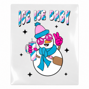 Ice Ice Baby Snowman Christmas UV transfer for hard-surface products