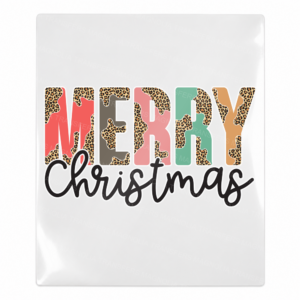 Merry Christmas Leopard Christmas UV transfer for hard-surface products