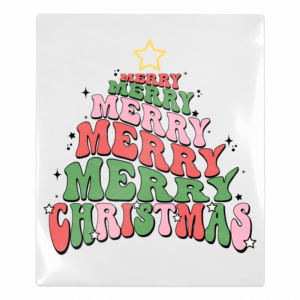 Merry Merry Merry Merry Christmas Tree Christmas UV transfer for hard-surface products