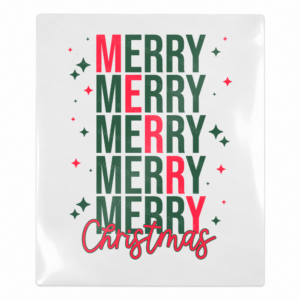 Merry Merry Merry Christmas Vertical Christmas UV transfer for hard-surface products