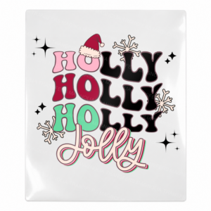 Holly Holly Holly Jolly Christmas UV transfer for hard-surface products