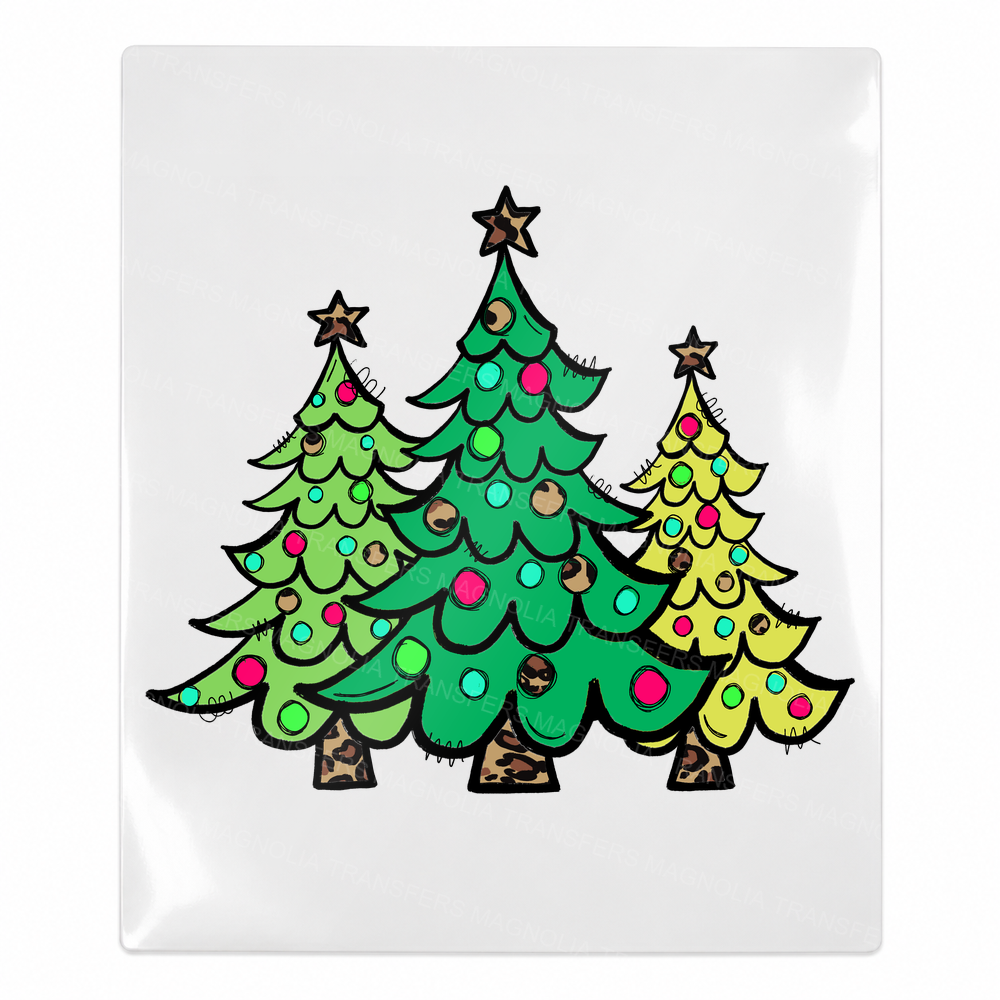 Christmas Tree Trio Christmas UV transfer for hard-surface products