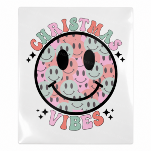 Pastel Christmas Vibes Smiley Christmas UV transfer for hard-surface products