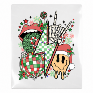 Rock And Roll Christmas Collage Christmas UV transfer for hard-surface products