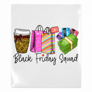 Black Friday Squad Christmas UV transfer for hard-surface products