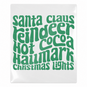 Santa Claus Reindeer Cocoa Word Stack Christmas UV transfer for hard-surface products
