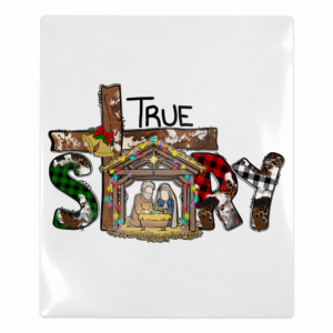 True Story Nativity Christmas UV transfer for hard-surface products