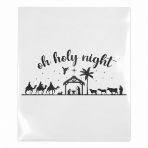 Oh Holy Night Nativity Christmas UV transfer for hard-surface products