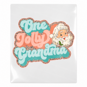 One Jolly Grandma Santa Christmas UV transfer for hard-surface products