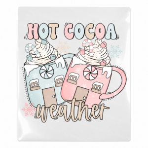 Hot Cocoa Weather Christmas UV transfer for hard-surface products