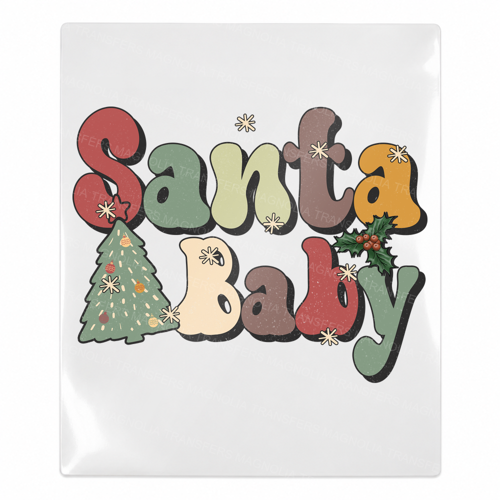 Santa Baby Christmas UV transfer for hard-surface products