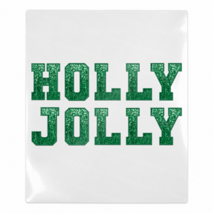 Holly Jolly Green Christmas UV transfer for hard-surface products