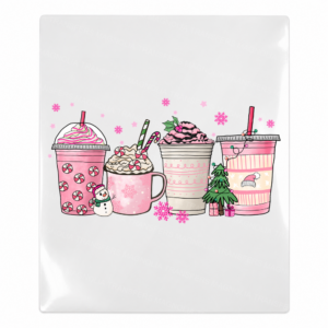 Pink Christmas Drink Cups Christmas UV transfer for hard-surface products