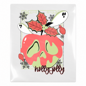 Holly Jolly Skull Christmas UV transfer for hard-surface products