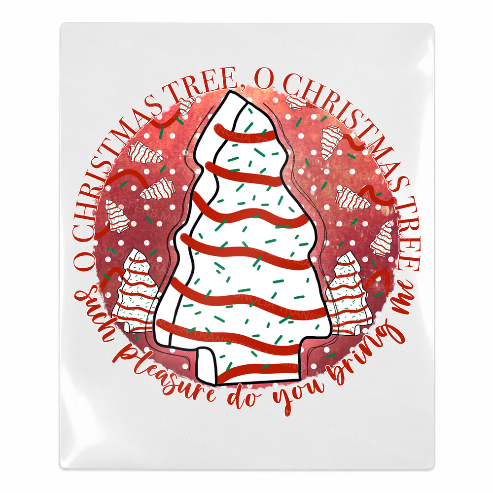 O Christmas Tree Circle Christmas UV transfer for hard-surface products