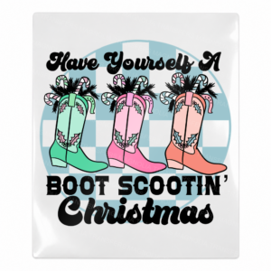 Boot Scootin' Christmas Christmas UV transfer for hard-surface products