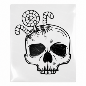 Christmas Skull Candy Cane Christmas UV transfer for hard-surface products