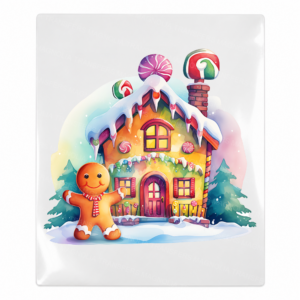 Gingerbread House Christmas UV transfer for hard-surface products