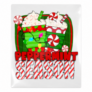 Peppermint Season Christmas UV transfer for hard-surface products