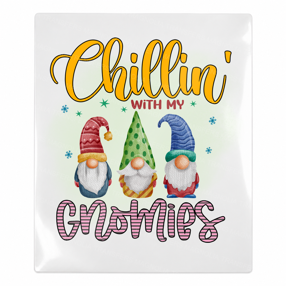 Chillin' With My Gnomies Christmas UV transfer for hard-surface products