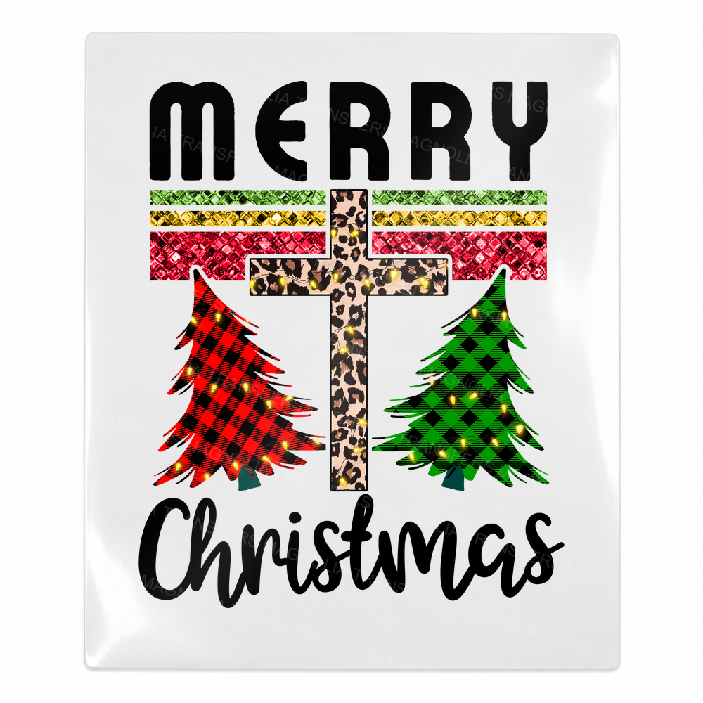 Merry Tree Christmas Christmas UV transfer for hard-surface products