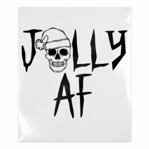 Jolly AF Skull Christmas UV transfer for hard-surface products