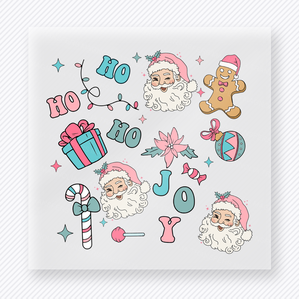 Ho Ho Ho Joy Icons Christmas DTF Transfers
