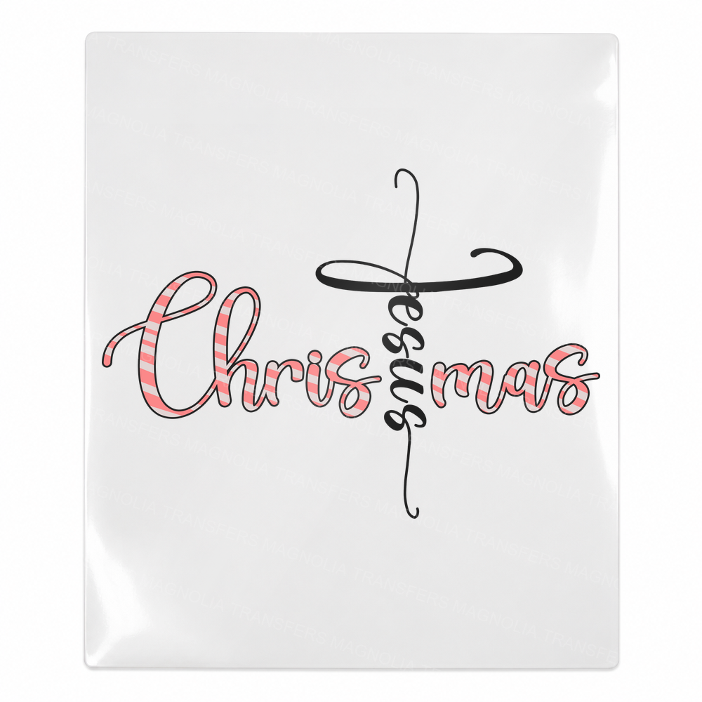 Jesus Christmas Cross Christmas UV transfer for hard-surface products