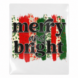Merry And Bright Plaid Christmas UV transfer for hard-surface products