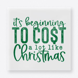 Beginning To Cost Green Christmas DTF Transfers