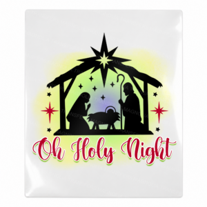 Oh Holy Night Nativity Glow Christmas UV transfer for hard-surface products