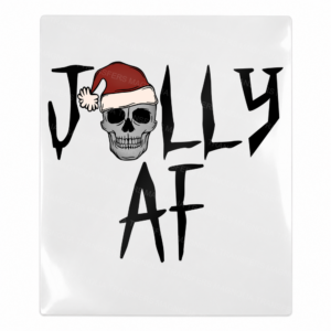 Jolly AF Skull Christmas UV transfer for hard-surface products