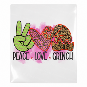 Peace Love Grinch Christmas UV transfer for hard-surface products