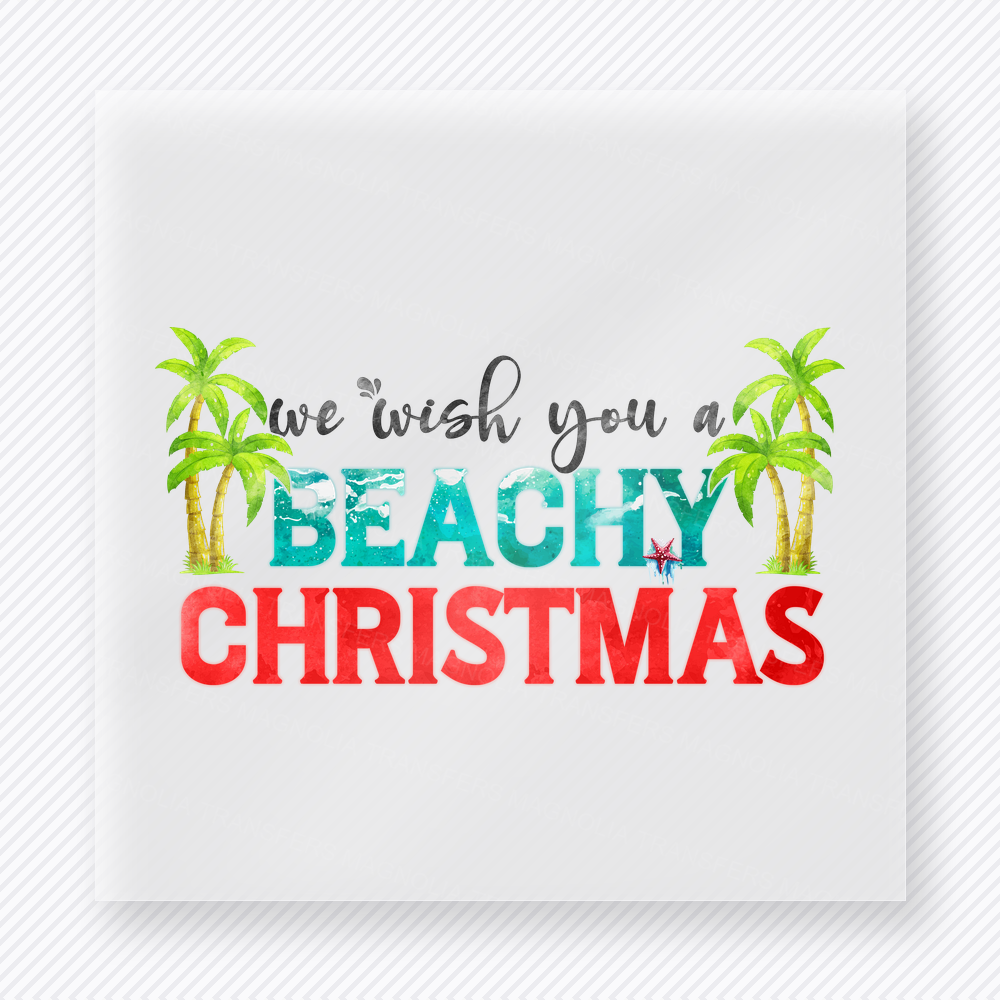 Beachy Christmas Christmas DTF Transfers